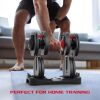 Quick Adjustable Dumbbell, 5-52. 5Lb One-handed Weight Adjustment